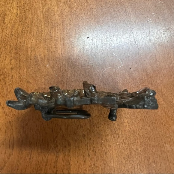 Vintage Bergamot Brass Works Belt Buckle 3D Native American USA Made in 1979 - Picture 7 of 12